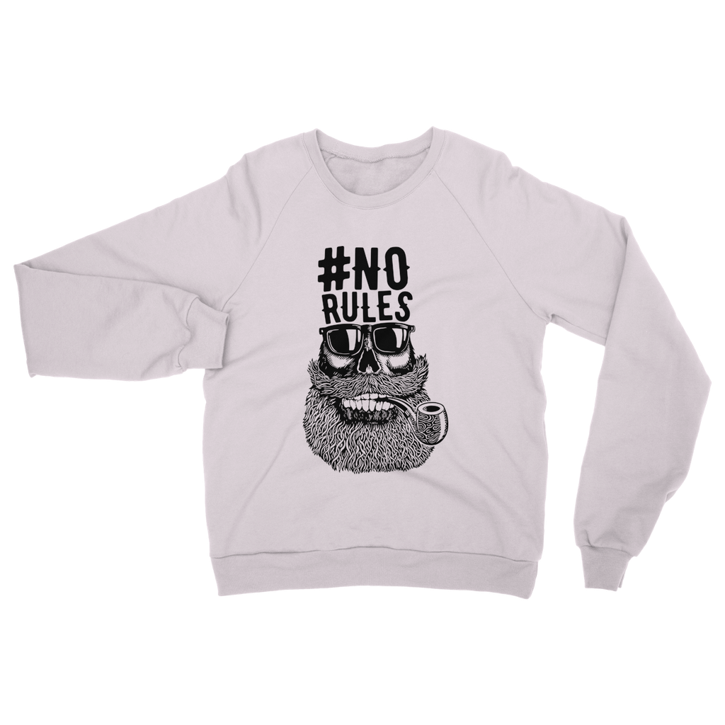 AQUA B&W - 04 - No Rules - Heavy Blend Crew Neck Sweatshirt-Apparel-AQUATICUS
