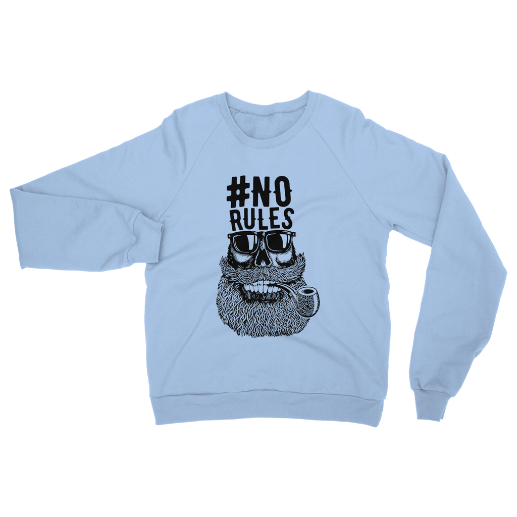 AQUA B&W - 04 - No Rules - Heavy Blend Crew Neck Sweatshirt-Apparel-AQUATICUS