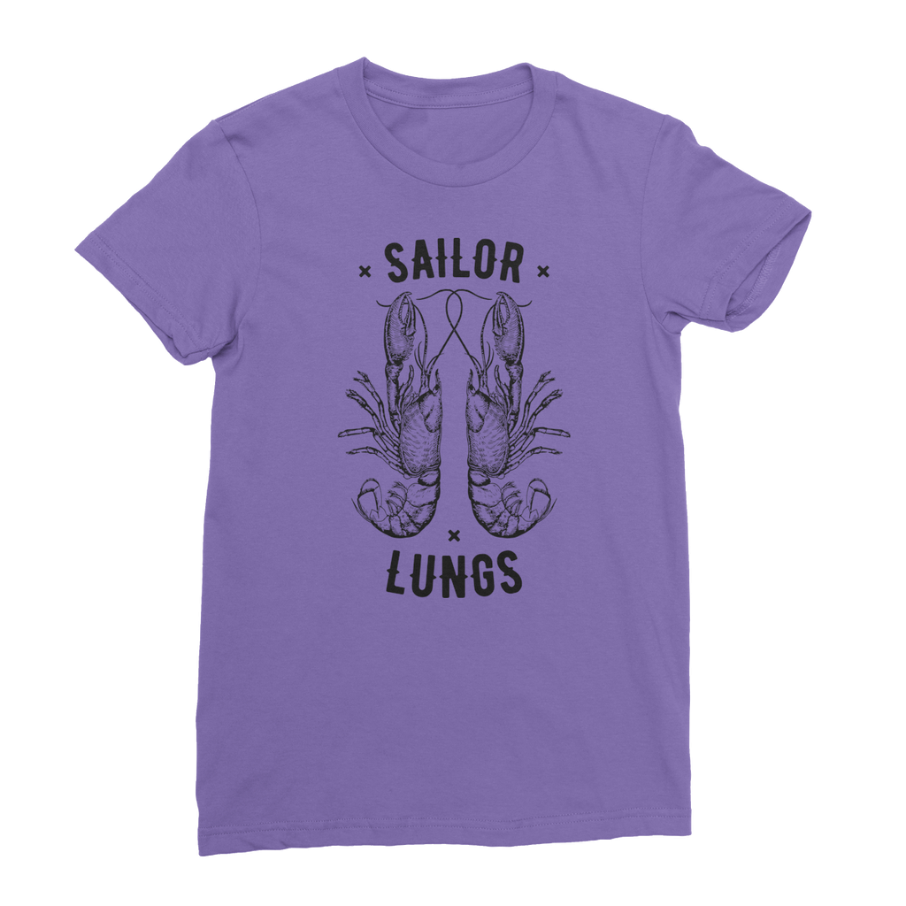 AQUA B&W - 06 - Sailing Lungs - Women's Fine Jersey T-Shirt-Apparel-AQUATICUS