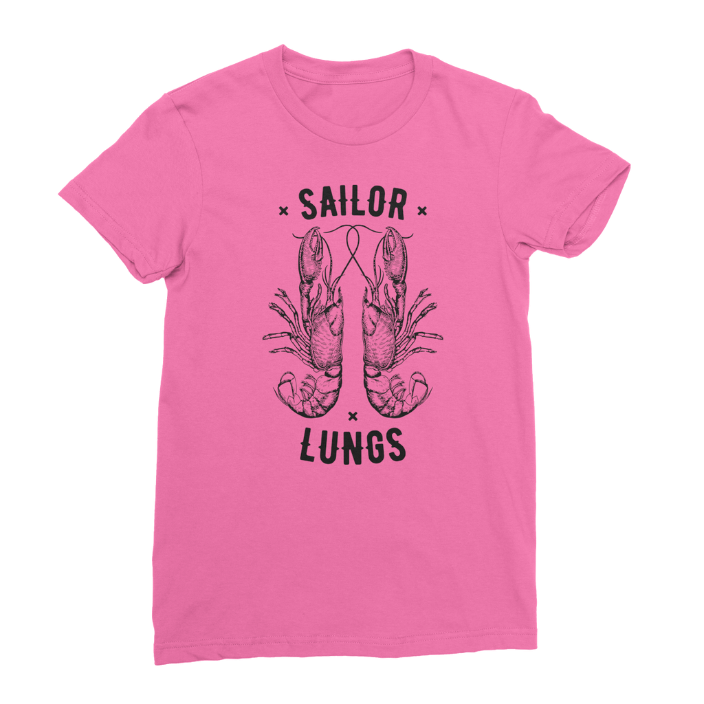 AQUA B&W - 06 - Sailing Lungs - Women's Fine Jersey T-Shirt-Apparel-AQUATICUS