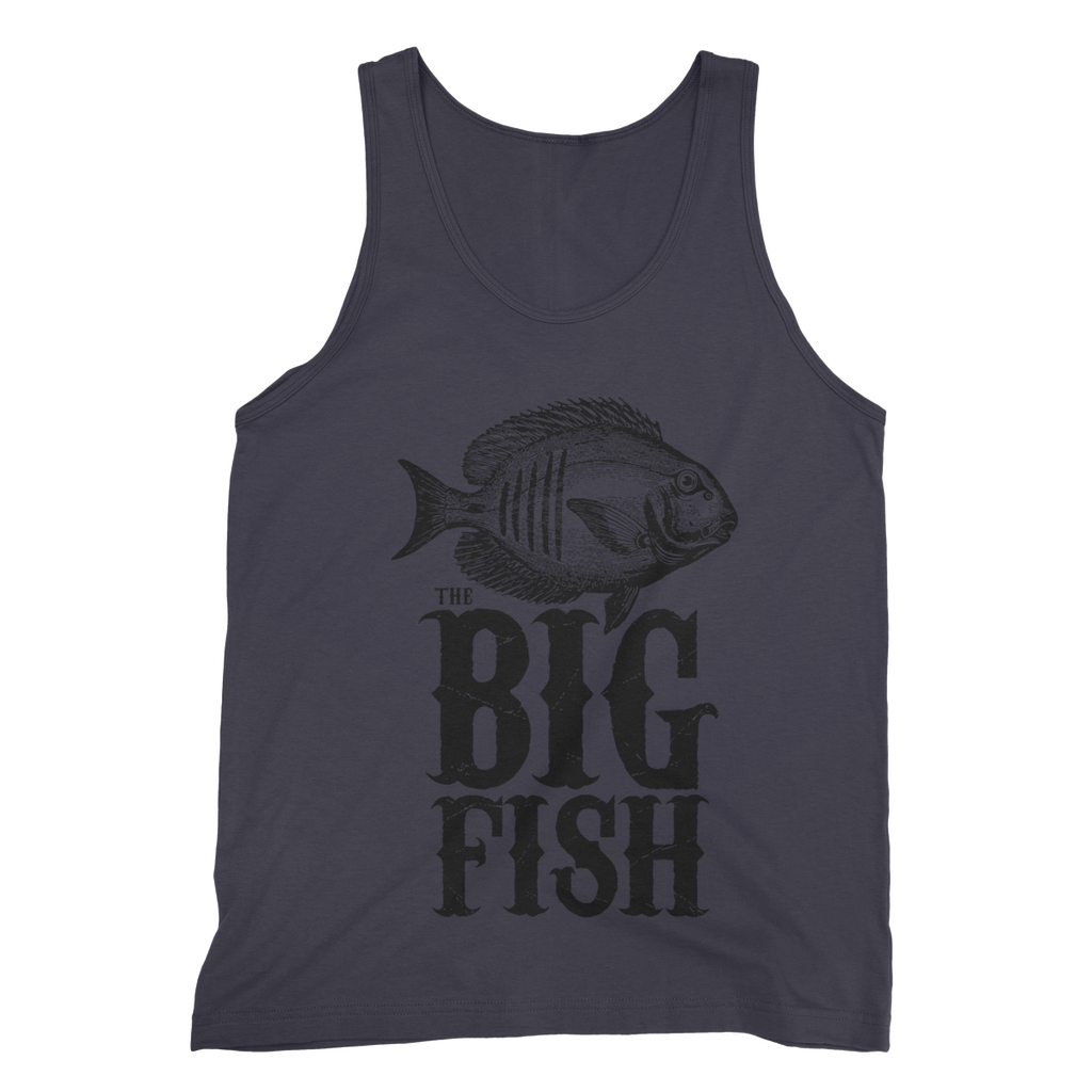 AQUA B&W - 01 -Big Fish - Fine Jersey Tank Top-Apparel-AQUATICUS