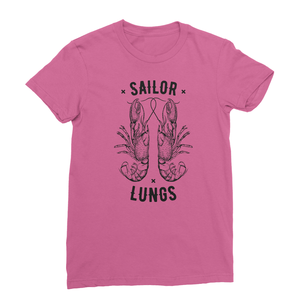 AQUA B&W - 06 - Sailing Lungs - Women's Fine Jersey T-Shirt-Apparel-AQUATICUS