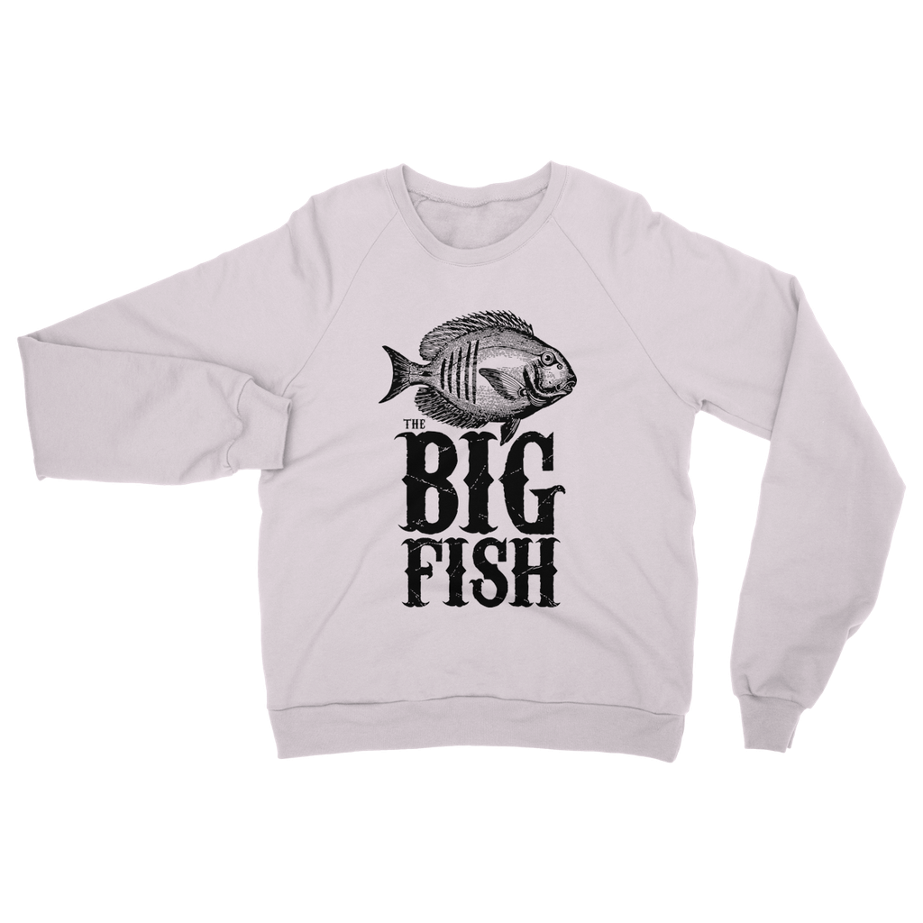 AQUA B&W - 01 -Big Fish - Heavy Blend Crew Neck Sweatshirt-Apparel-AQUATICUS