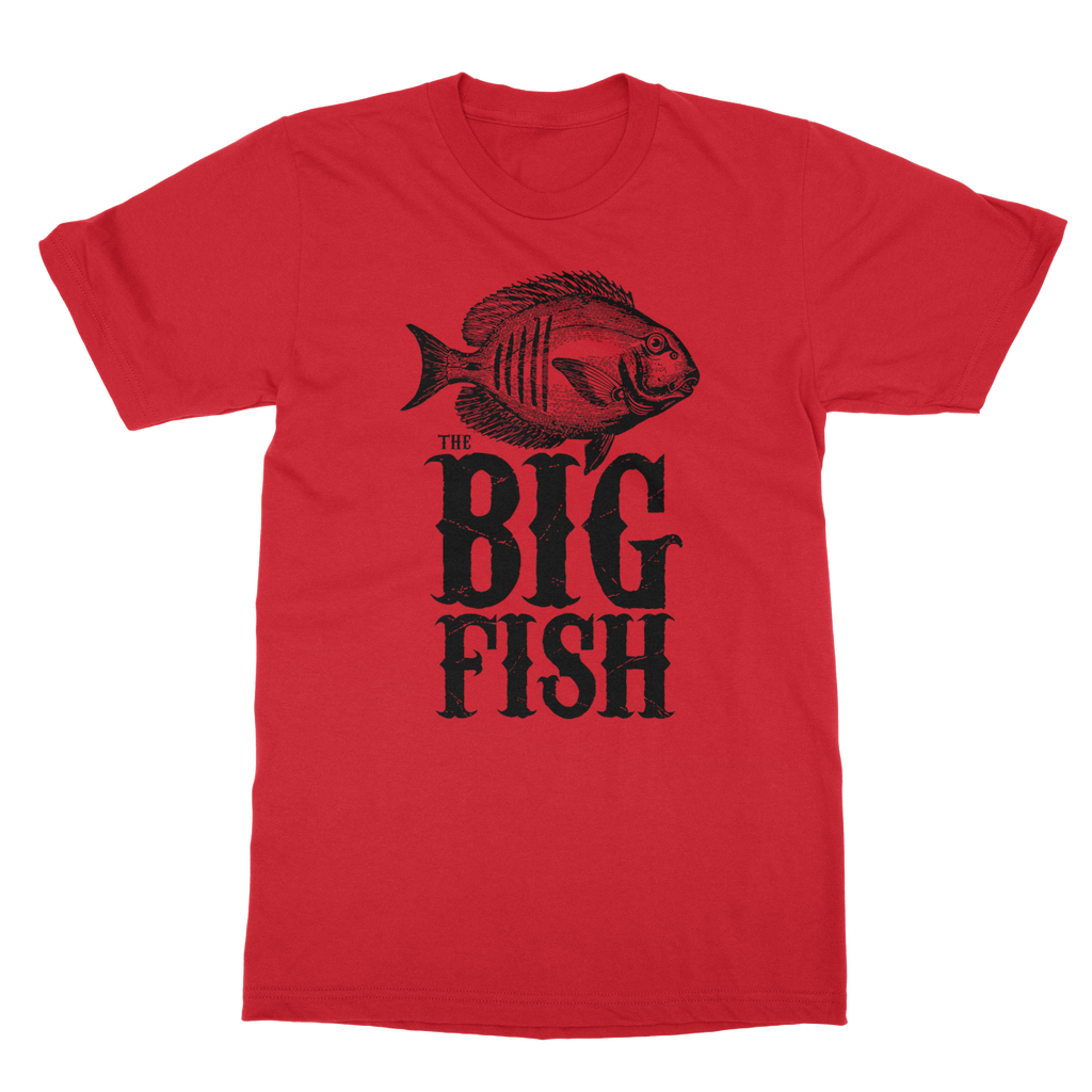 AQUA B&W - 01 -Big Fish - Softstyle Ringspun T-Shirt-Apparel-AQUATICUS