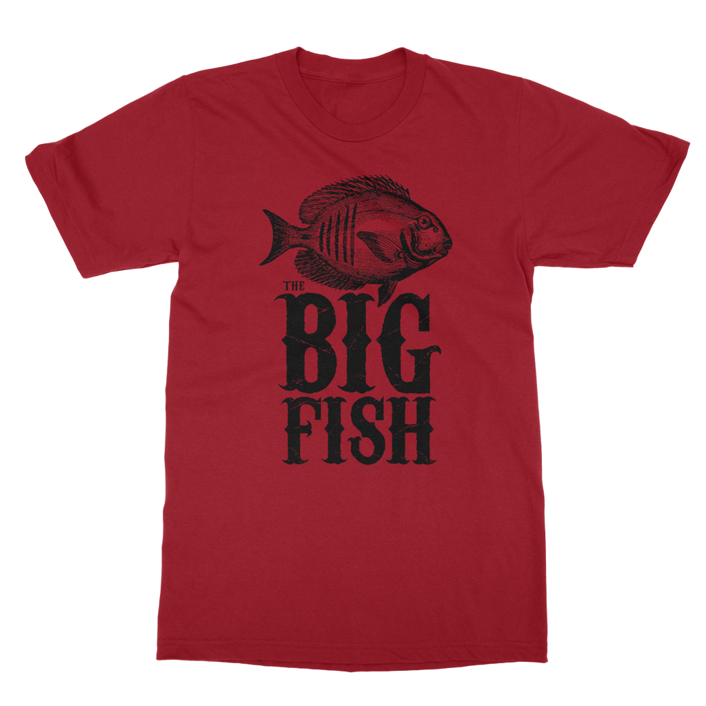 AQUA B&W - 01 -Big Fish - Softstyle Ringspun T-Shirt-Apparel-AQUATICUS