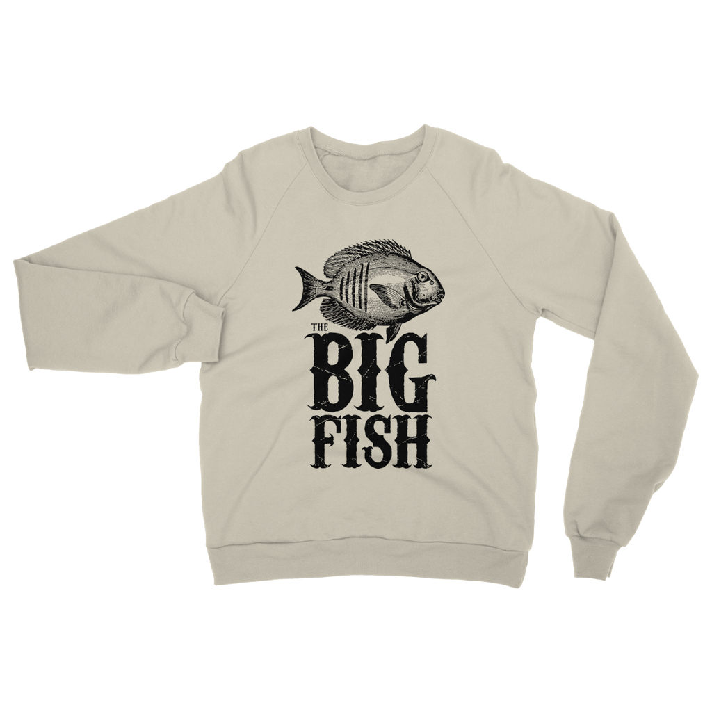 AQUA B&W - 01 -Big Fish - Heavy Blend Crew Neck Sweatshirt-Apparel-AQUATICUS