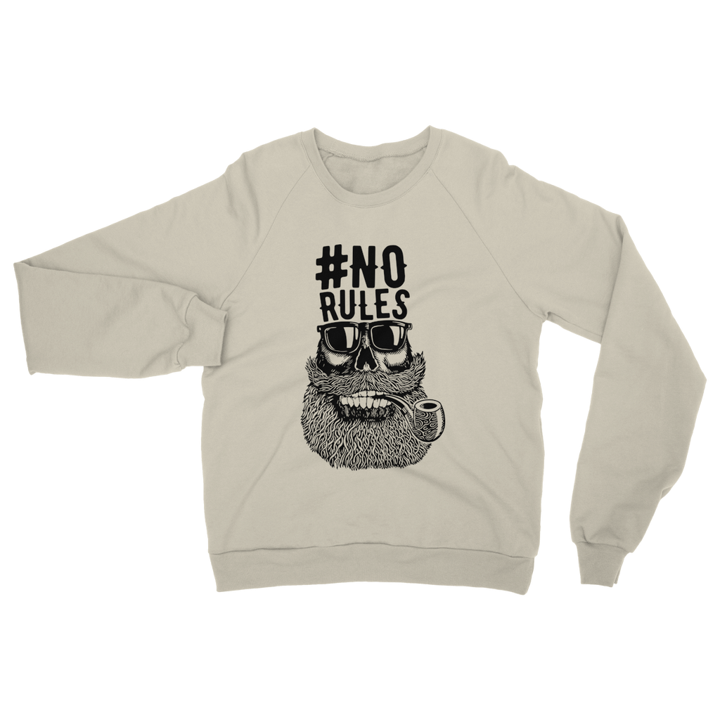 AQUA B&W - 04 - No Rules - Heavy Blend Crew Neck Sweatshirt-Apparel-AQUATICUS